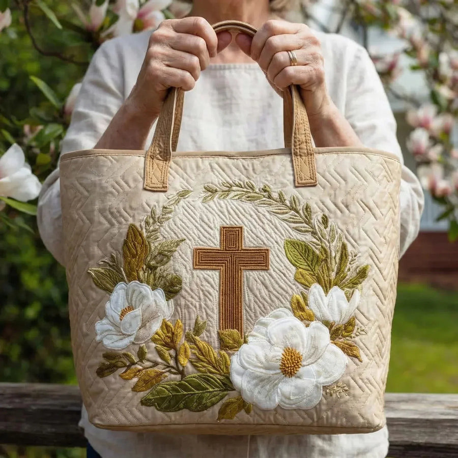 Handmade Bag - Floral Cross