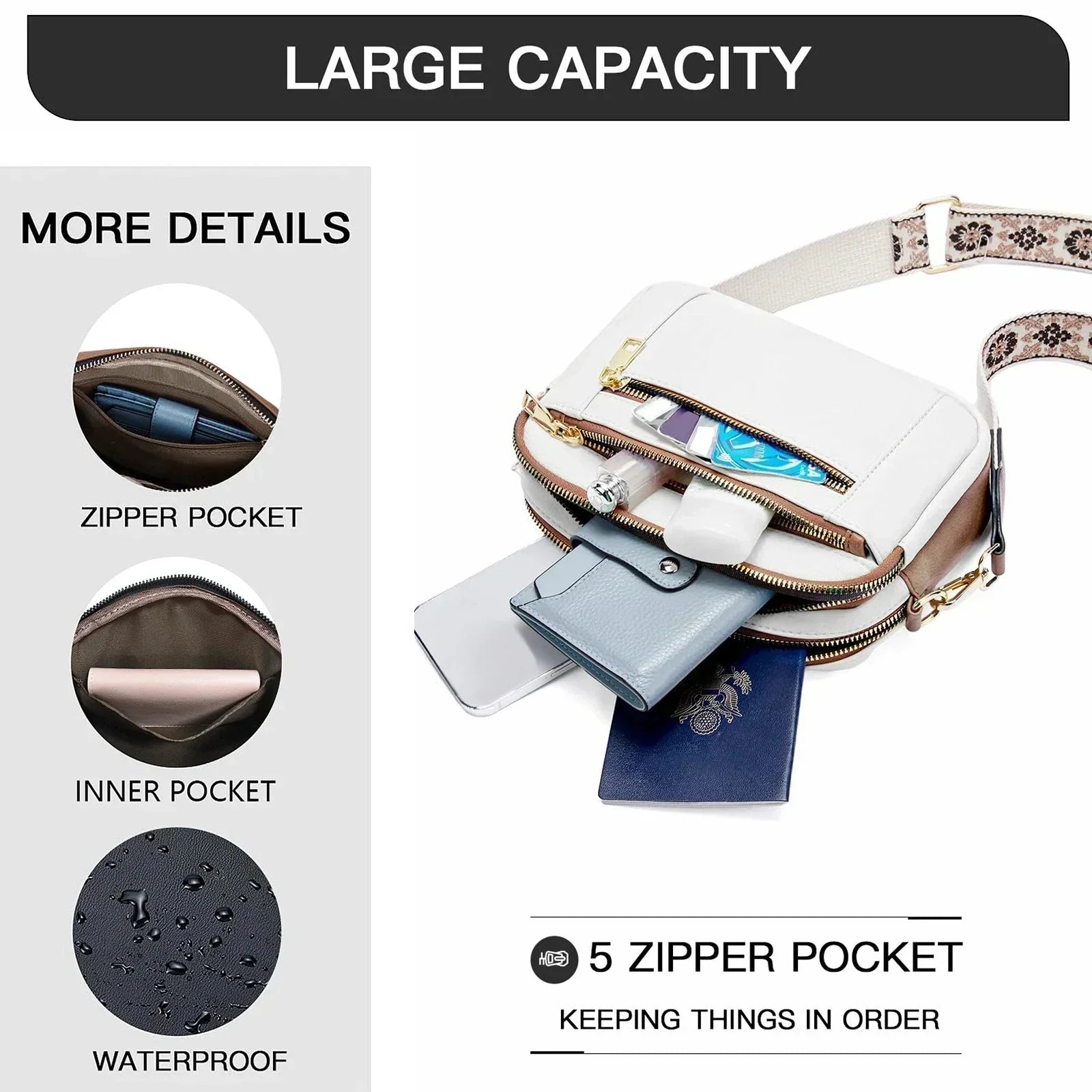 Fifer | Adjustable Colorful Strap Crossbody Bag
