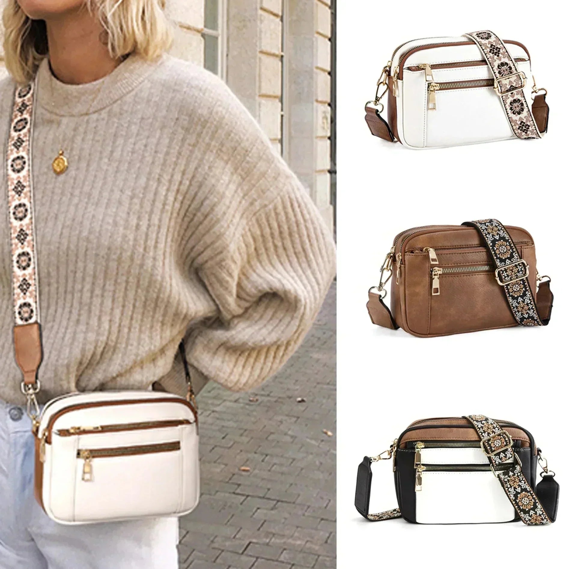 Fifer | Adjustable Colorful Strap Crossbody Bag