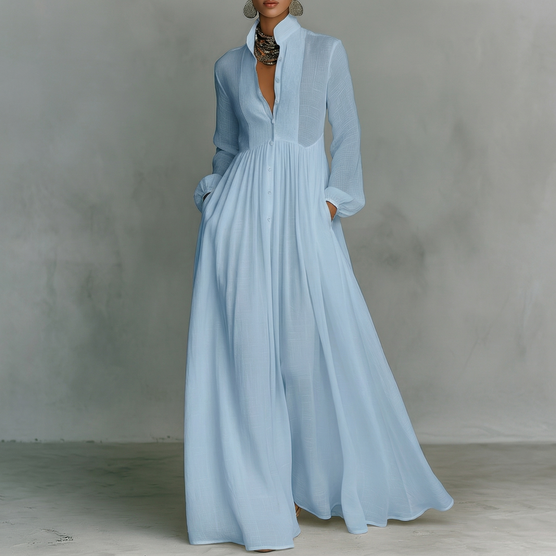 Alessia - Maxi Long Sleeves Dress for Women
