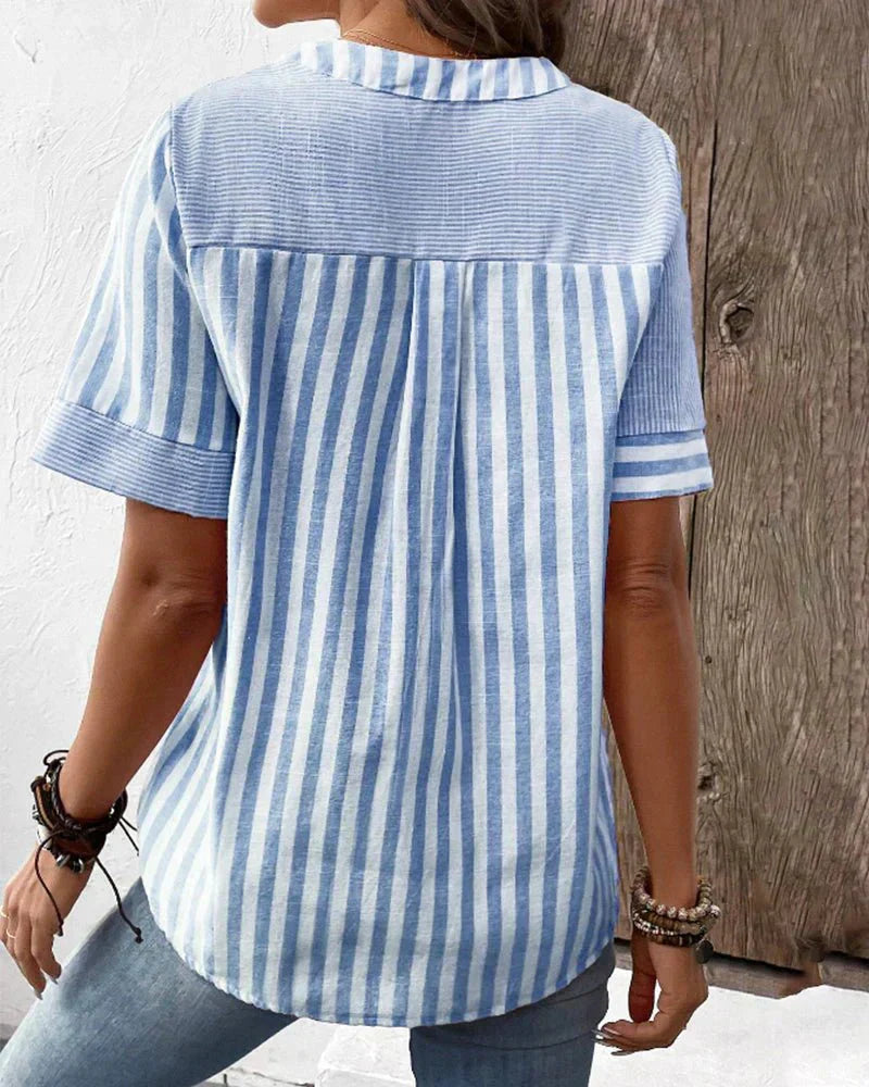 Marigold | Soft Striped Blouse