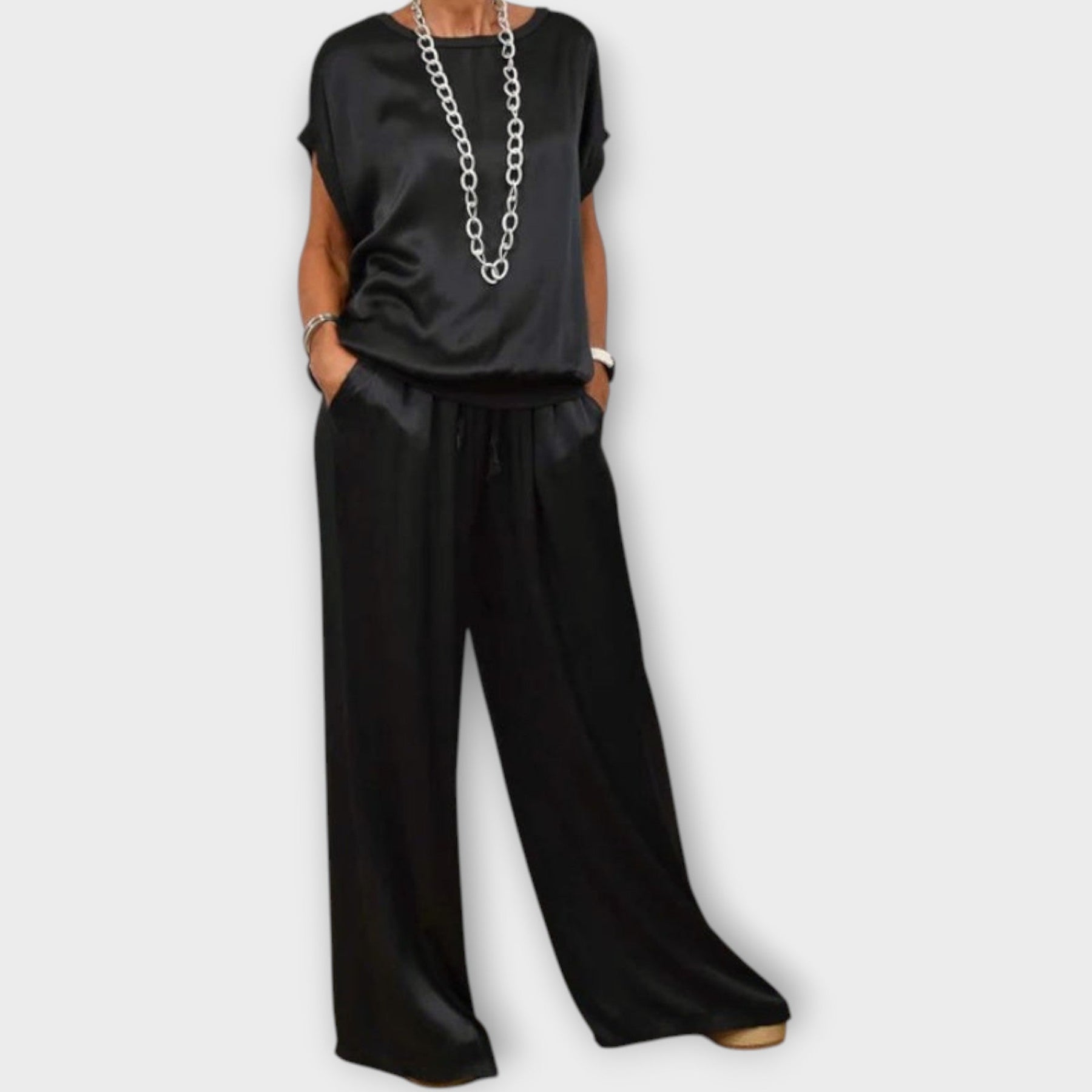 Luxe Satin Two-Piece Set
