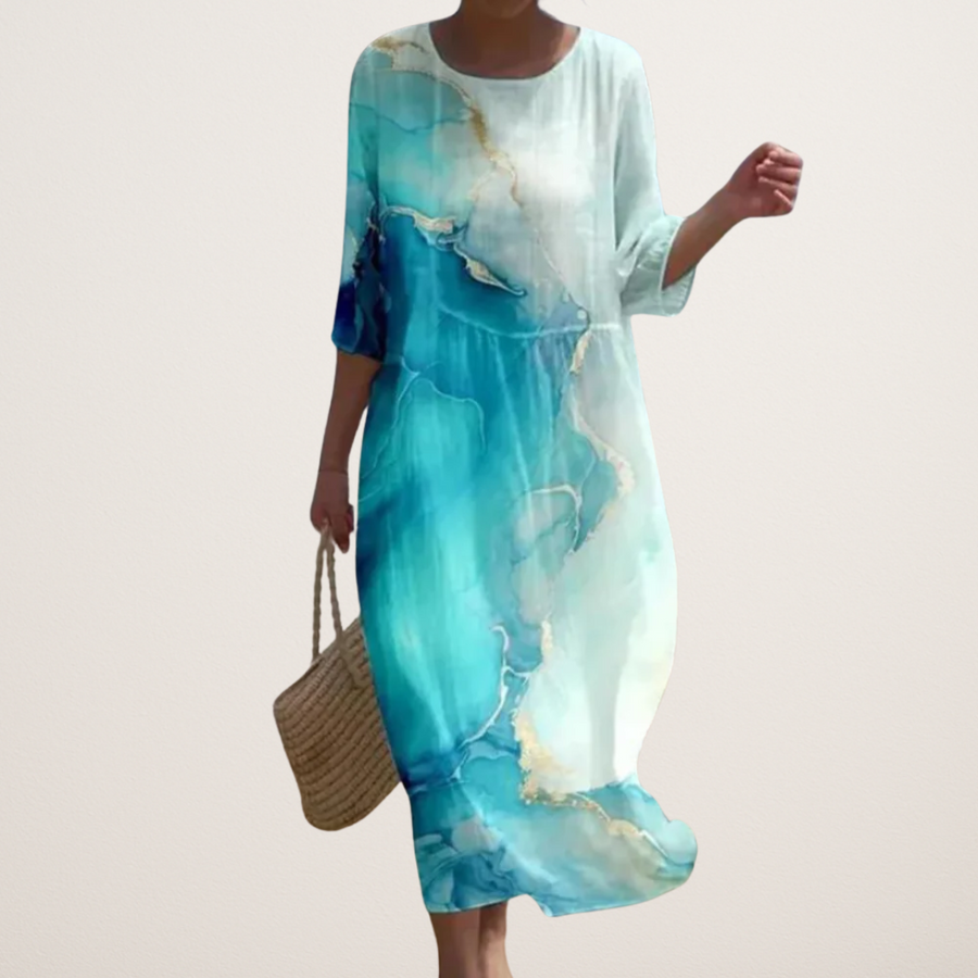 Irene | Flaterring Midsection Midi Dress